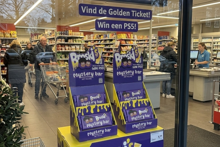 In de vitrine