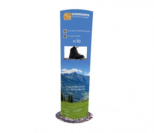 Ovalen totem met plankje