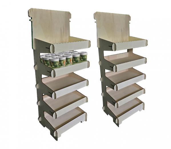 Houten schappendisplays & kasten