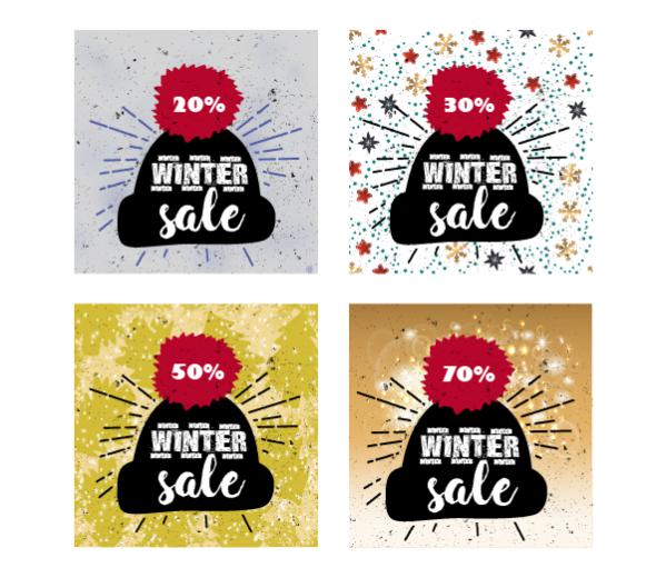Winter sale etalagestickers